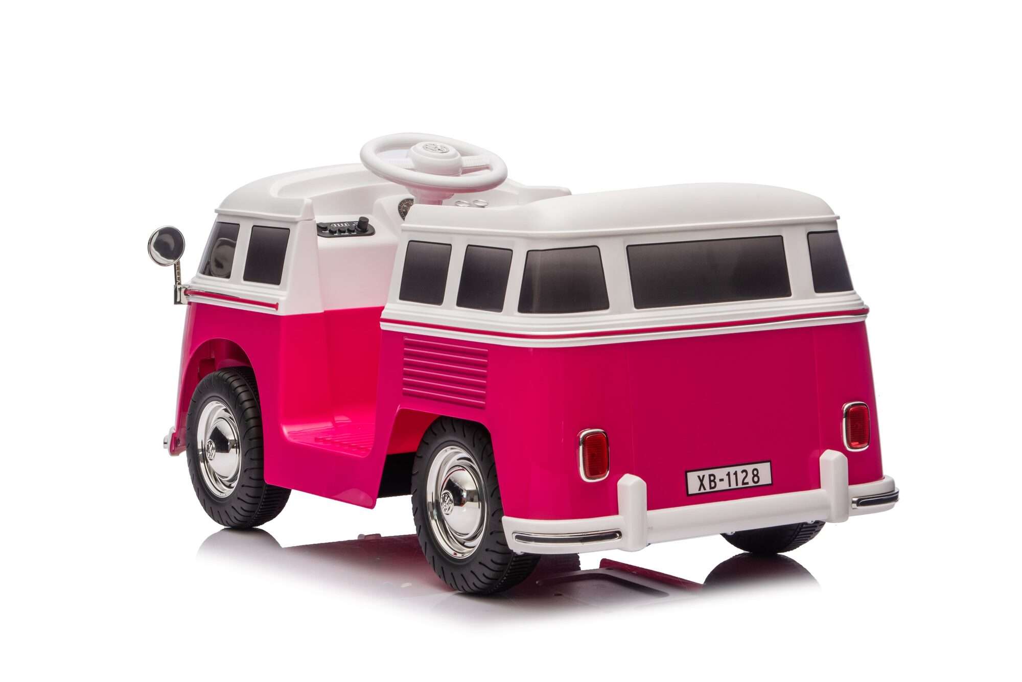 Image du produit : Auto elettrica ufficiale Volkswagen per bambini - Rosa e bianca (da 3 a 8 anni)