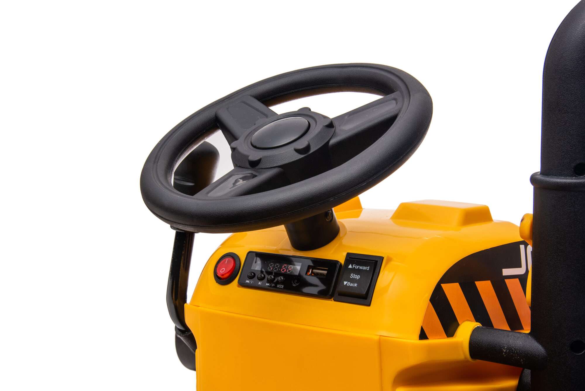 Image du produit : Camion da cantiere con benna trascinatrice anteriore e posteriore di colore giallo (3-8 anni)