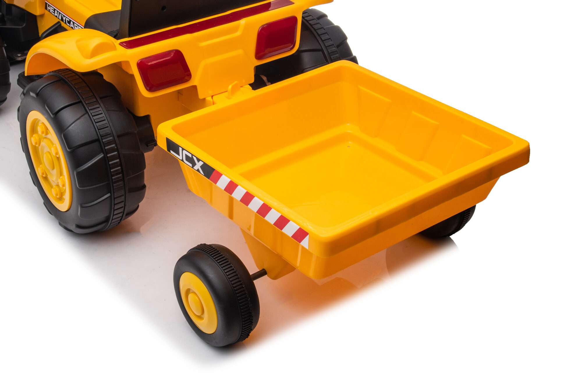 Image du produit : Camion da cantiere con benna trascinatrice anteriore e posteriore di colore giallo (3-8 anni)