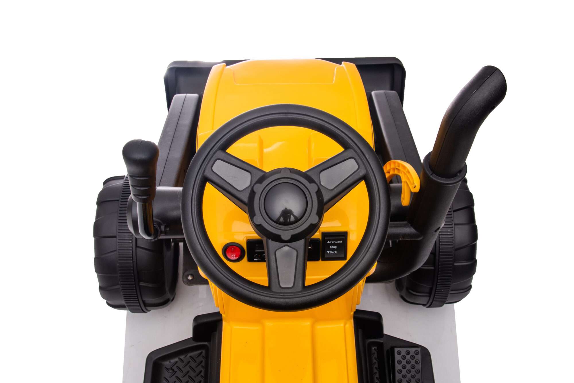 Image du produit : Camion da cantiere con benna trascinatrice anteriore e posteriore di colore giallo (3-8 anni)