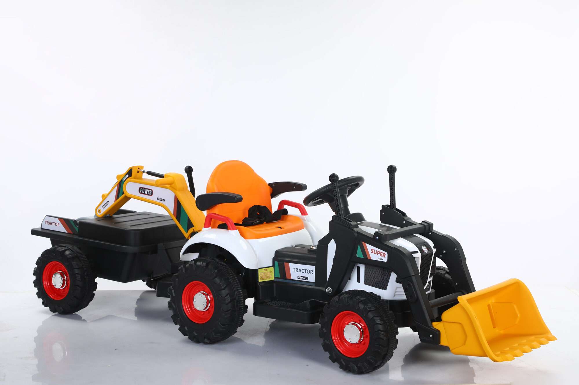 Image du produit :   Camioncino da cantiere con spintore manuale e backhow di colore giallo (3-8 anni)