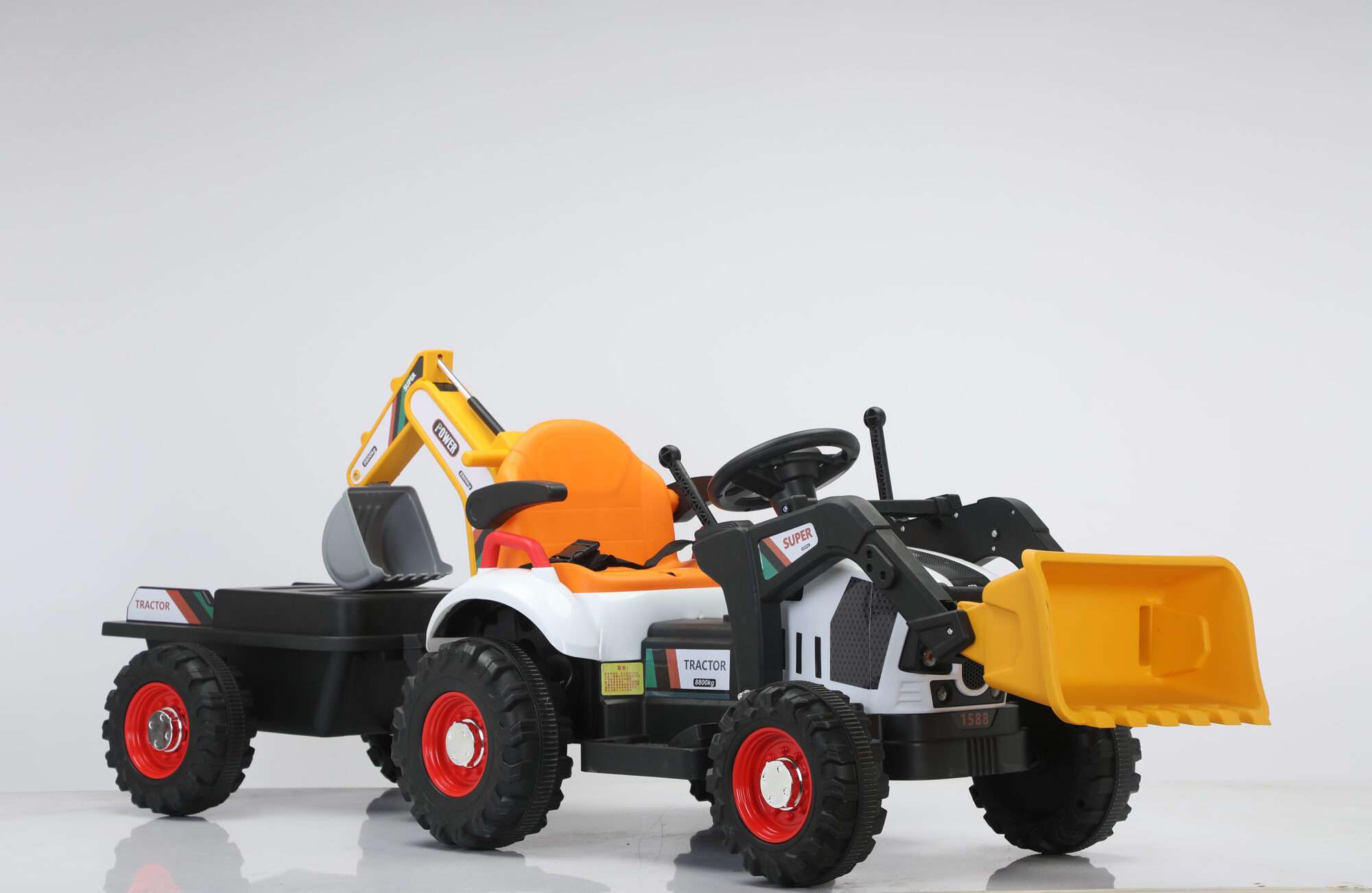 Image du produit :   Camioncino da cantiere con spintore manuale e backhow di colore giallo (3-8 anni)
