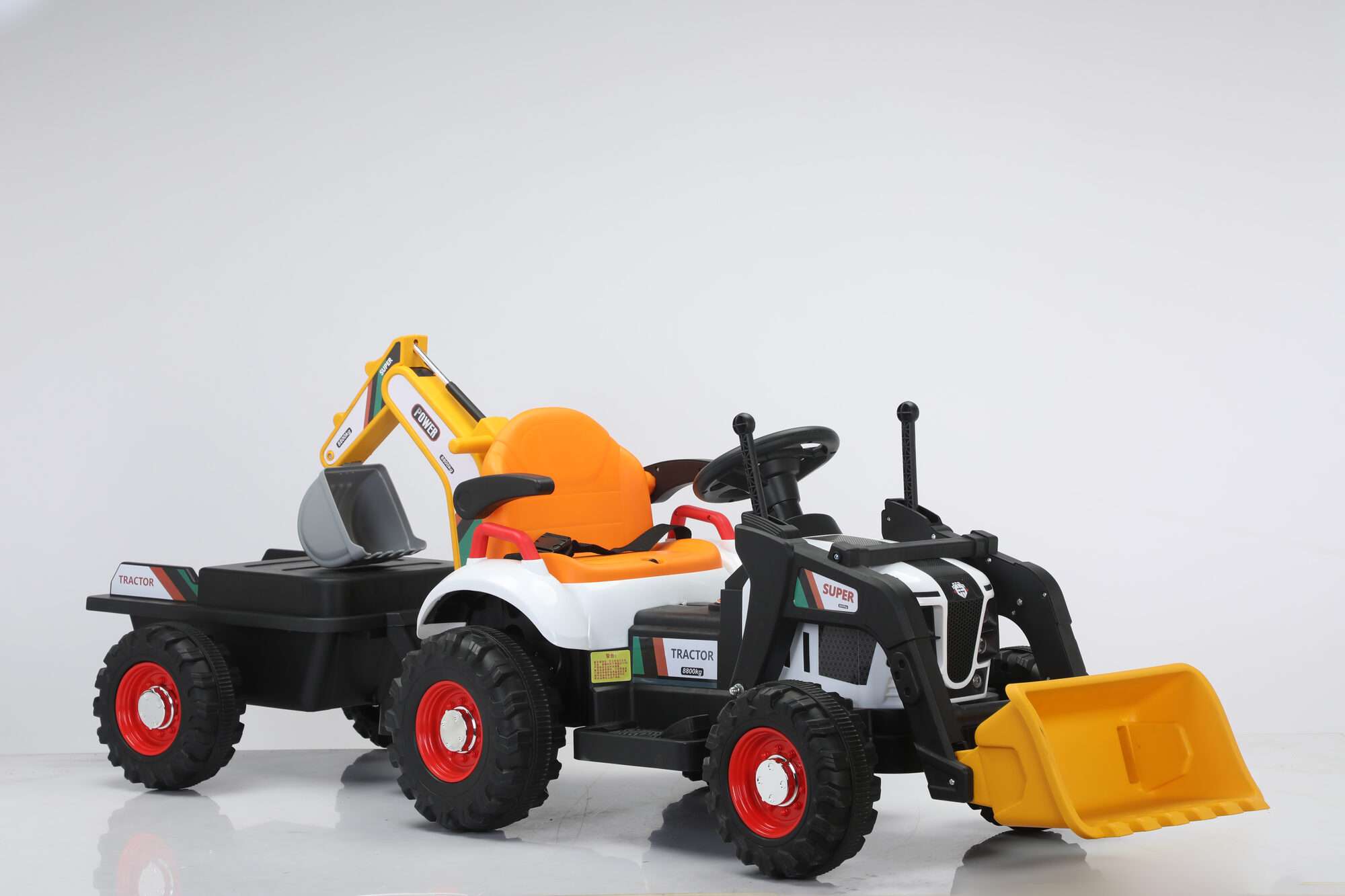Image du produit :   Camioncino da cantiere con spintore manuale e backhow di colore giallo (3-8 anni)
