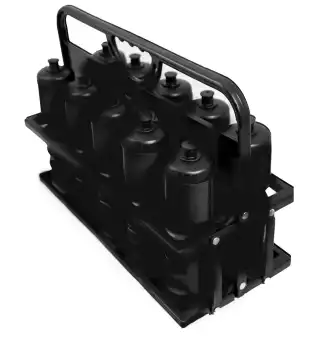 Set di 10 borracce con portaborracce