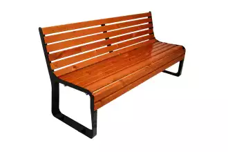 Panca da tennis in legno Premium con schienale - 180 cm