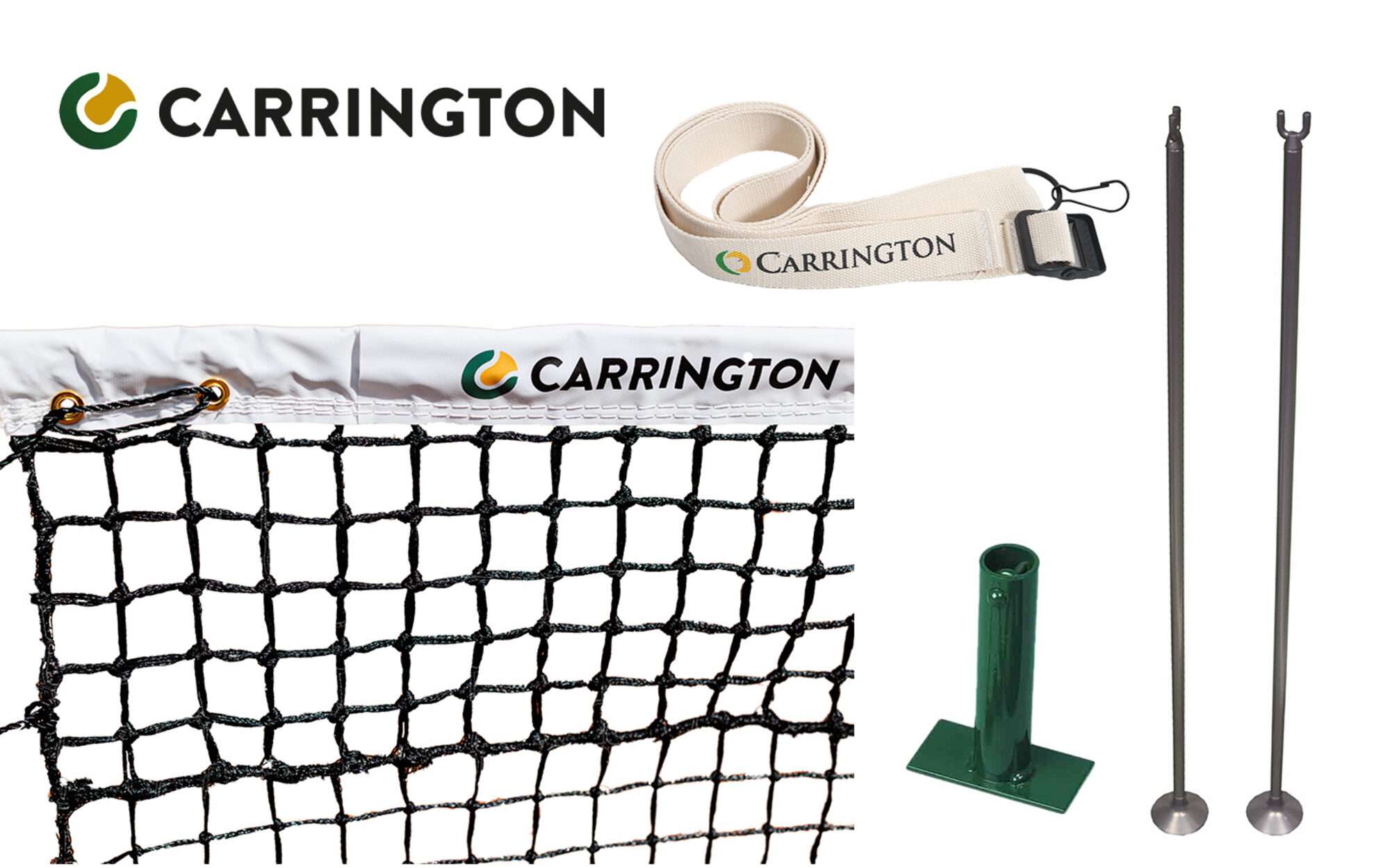 Image du produit : Kit di reti per campi da tennis in terra battuta - Carrington