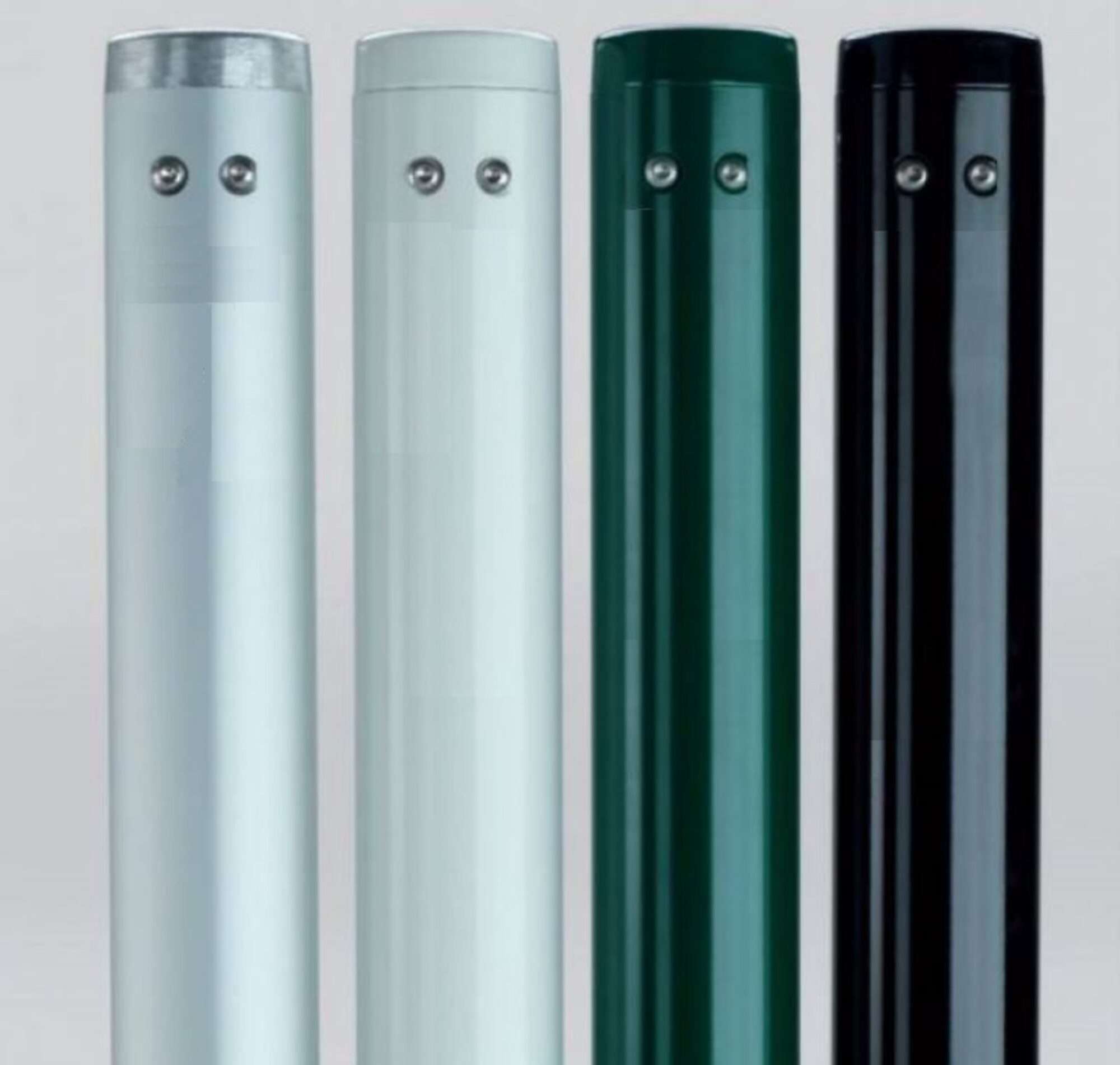 Image du produit : Coppia di pali da tennis rotondi in alluminio bianco